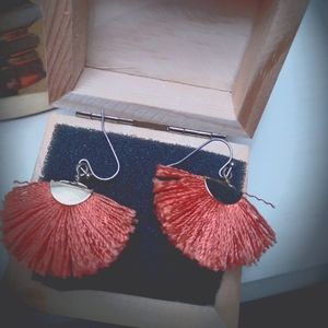 Tangerine Tassle earrings